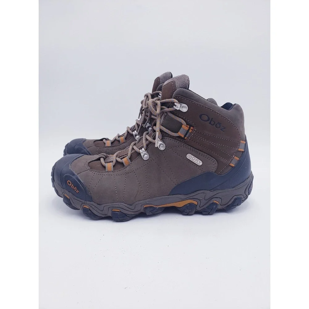Oboz Bridger Mid B-DRY Hiking Boots Brown Waterproof Leather Mens Size 11.5